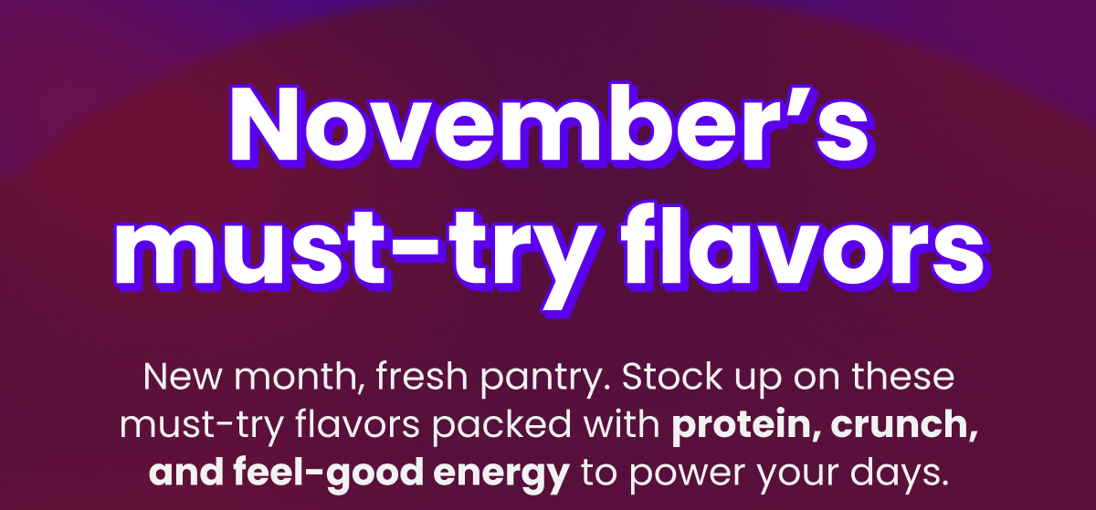November must-try flavors