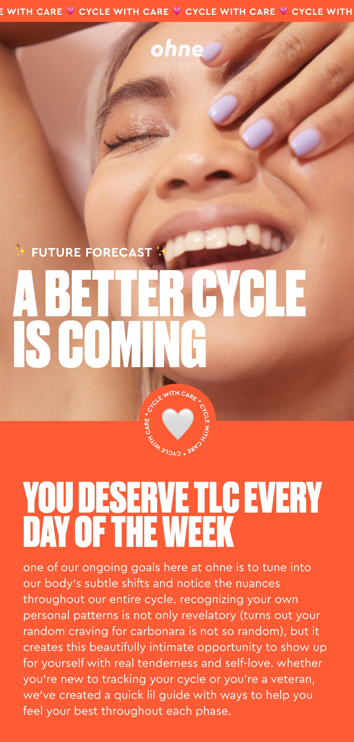 CYCLE WITH CARE 💗 Ohne