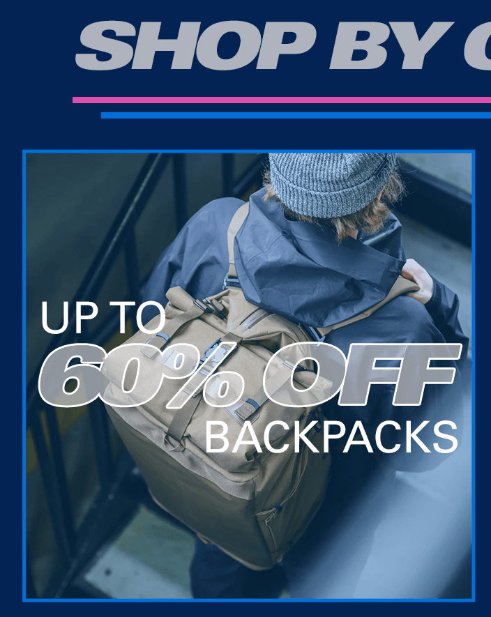 Up to 60% Off Backpacks