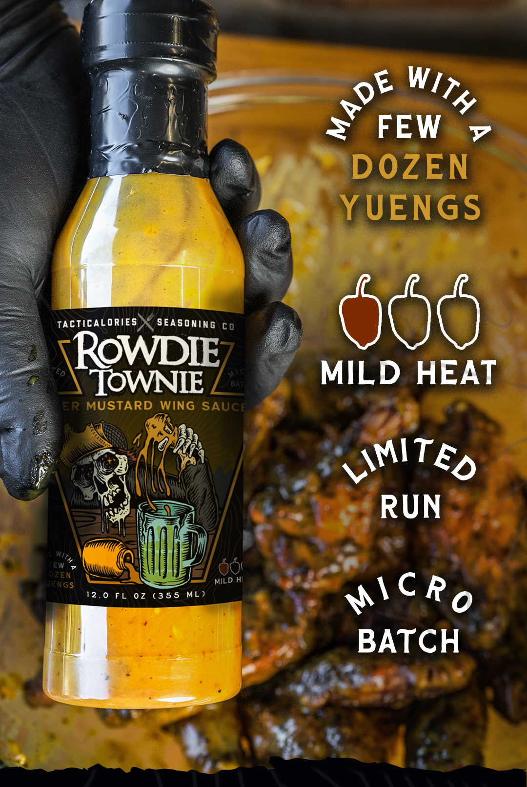 🥨🍺 ROWDIE TOWNIE BEER MUSTARD WING SAUCE! Tacticalories