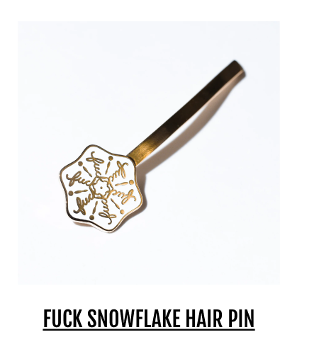 Fuck Snowflake Hair Pin