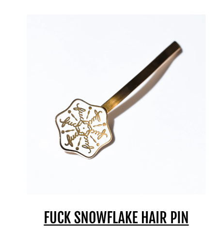 fuck snowflake hair pin