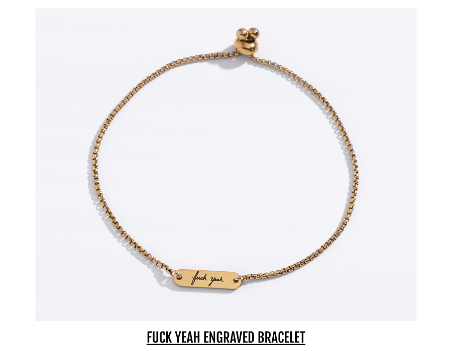 Fuck Yeah Engraved Bracelet