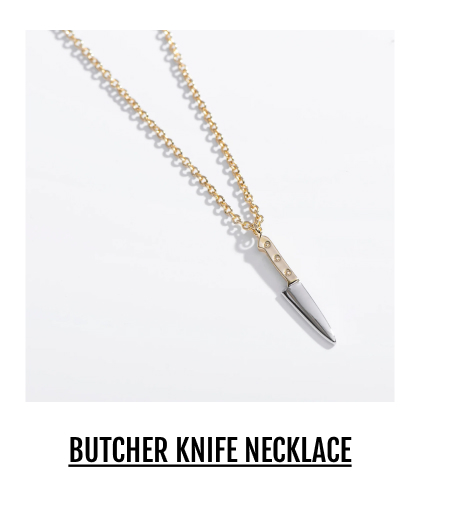 Butcher Knife Charm Necklace
