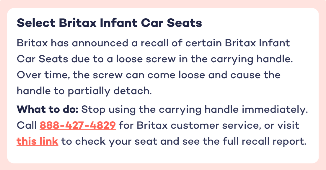Select Britax Infant Car Seats