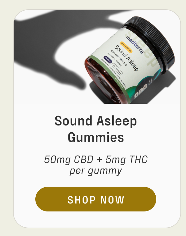 Shop Sound Asleep Gummies with 50mg CBD + 5mg THC per gummy