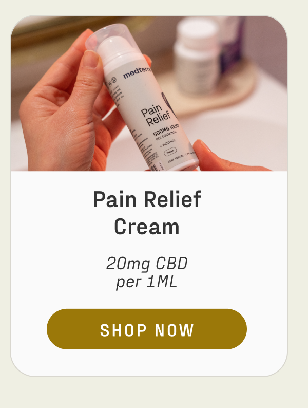 Shop Pain Relief Cream with 20mg CBD per 1ml