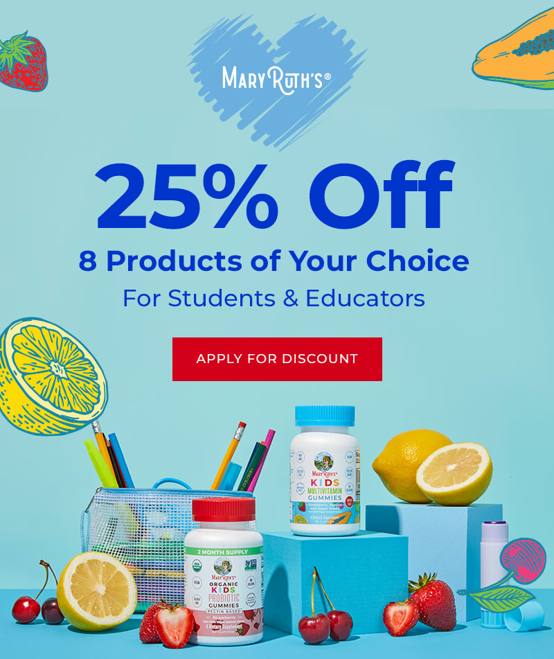 A special students & educators discount Mary Ruth Organics