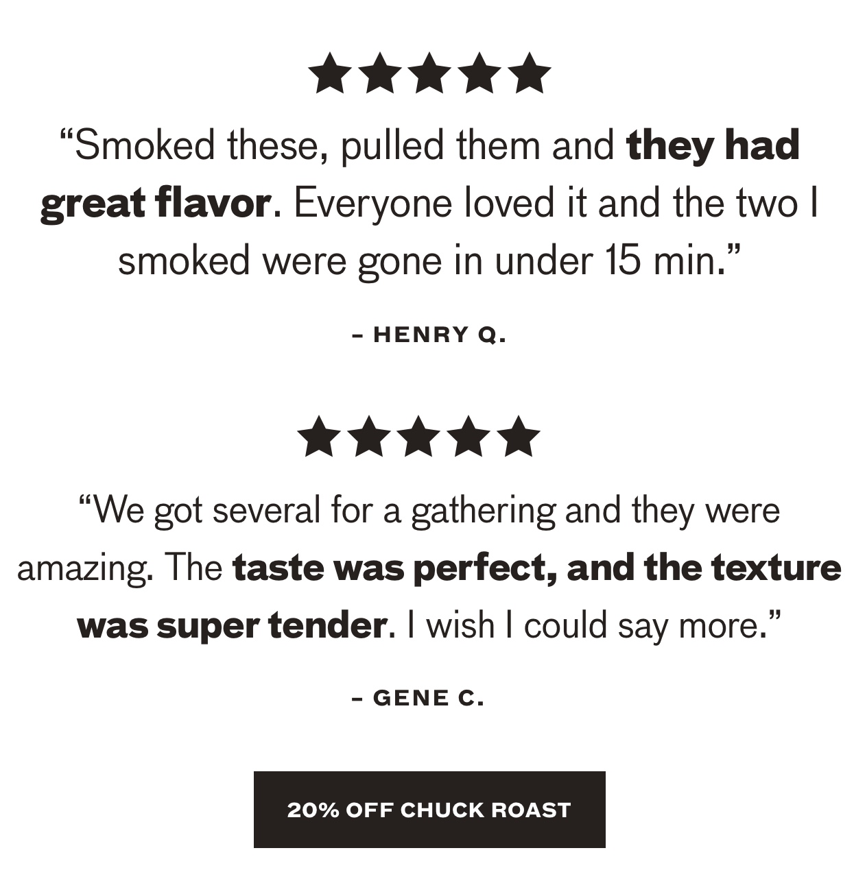 Customer testimonials
