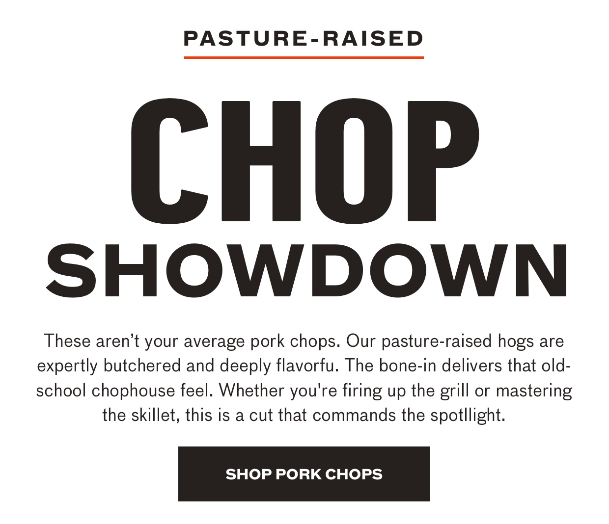 Chop Showdown  - boneless and bone-in pork chops