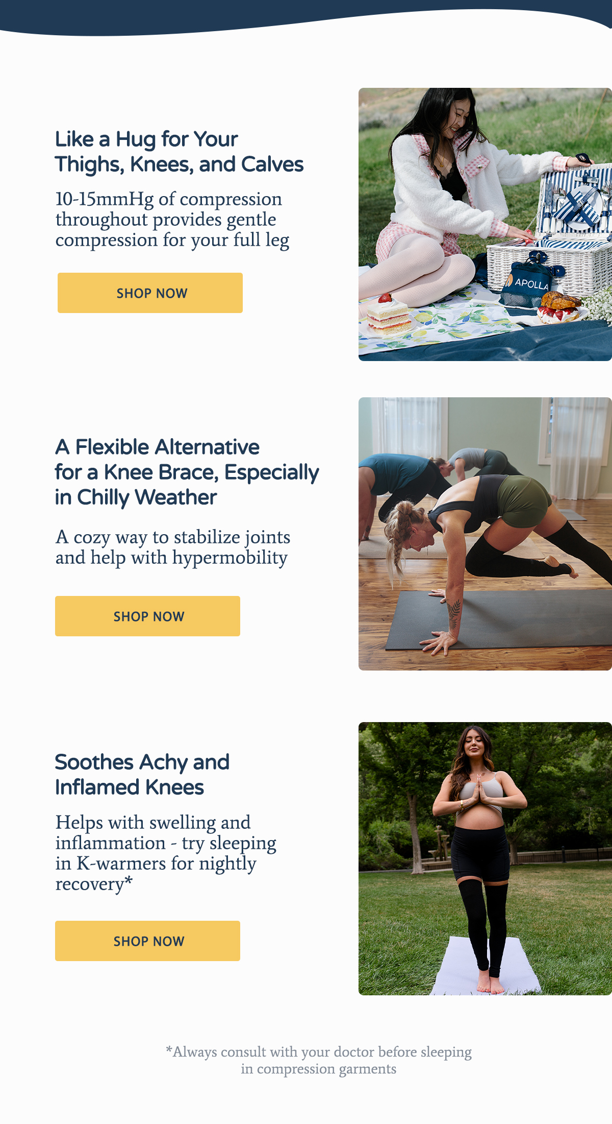 Experience Full Leg Compression with KWarmers Apolla Performance