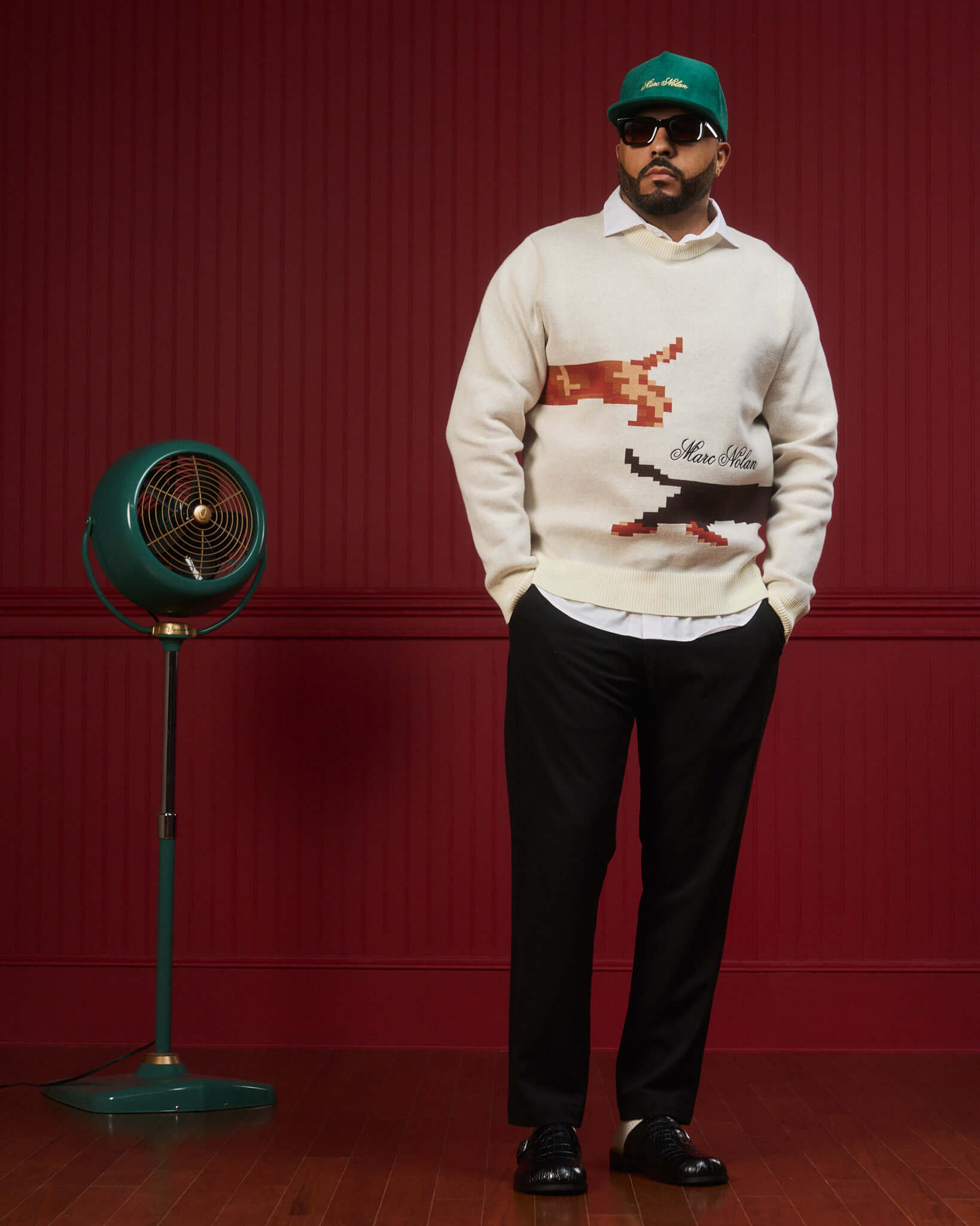 Marc Nolan Pixel Dogs Crewneck Sweater