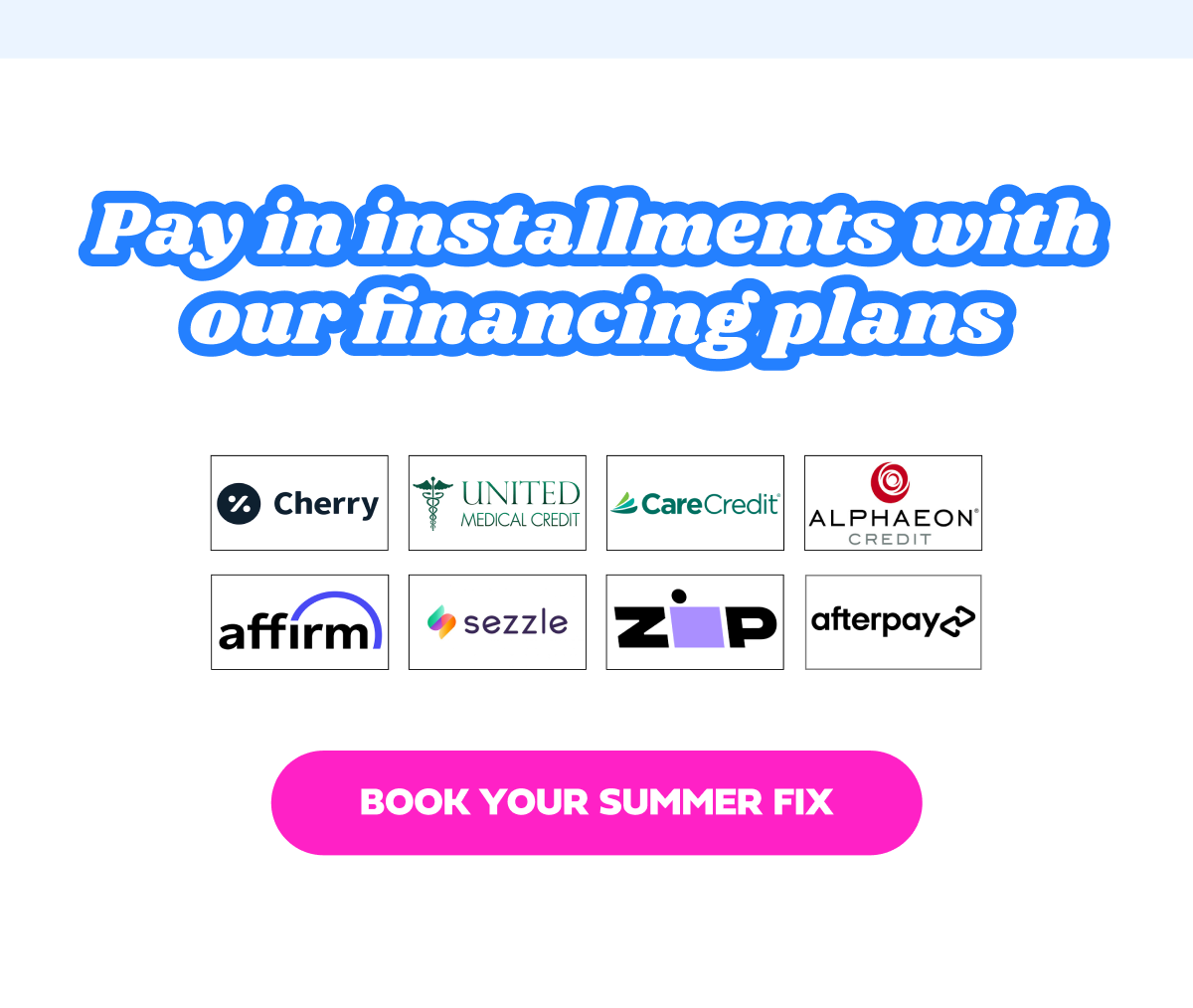 BOOK YOUR SUMMER FIX