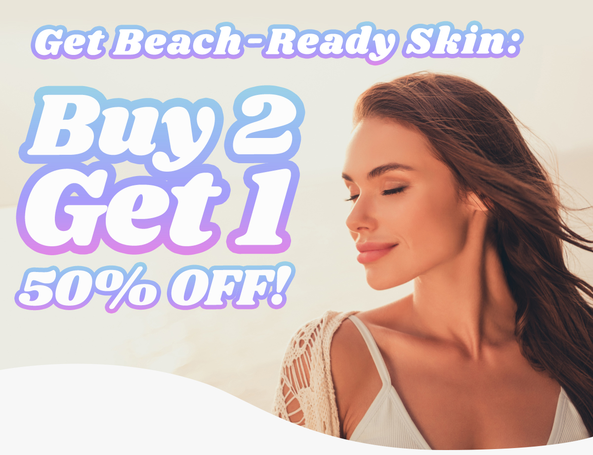 Get Beach-Ready Skin:  Buy 2, Get 1 50% OFF!