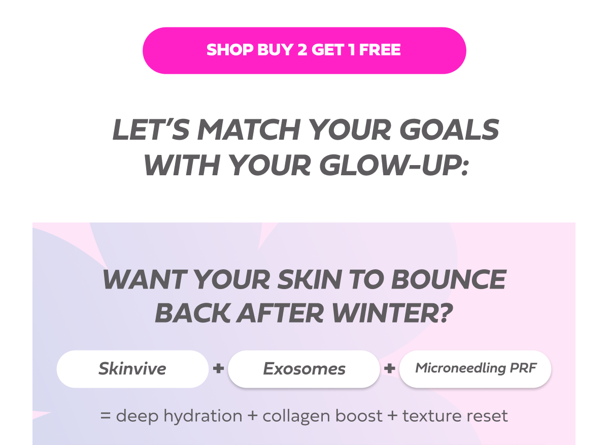 Let's match your goals with your glow-up: