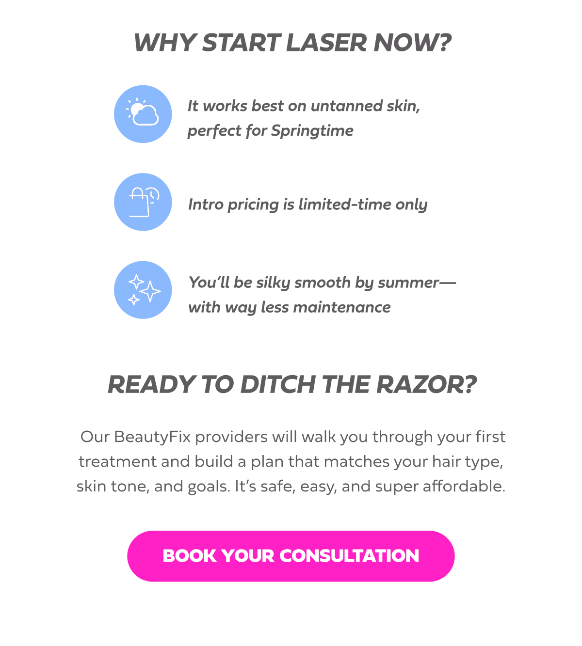 Why Start Laser Now?