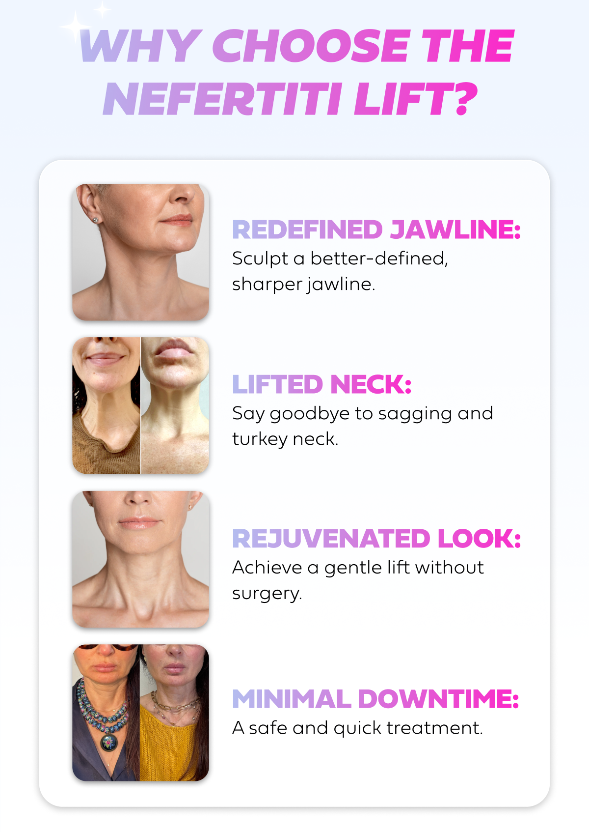 Why Choose the Nefertiti Lift?