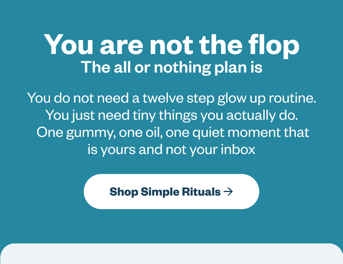 You are not the flop - The all or nothing plan is