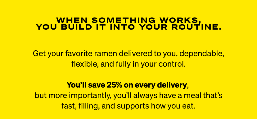 When something works, you built it into your routine.