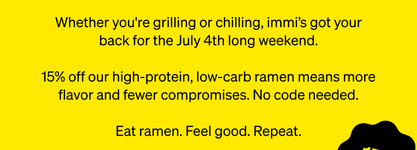 Eat ramen, feel good, repeat.