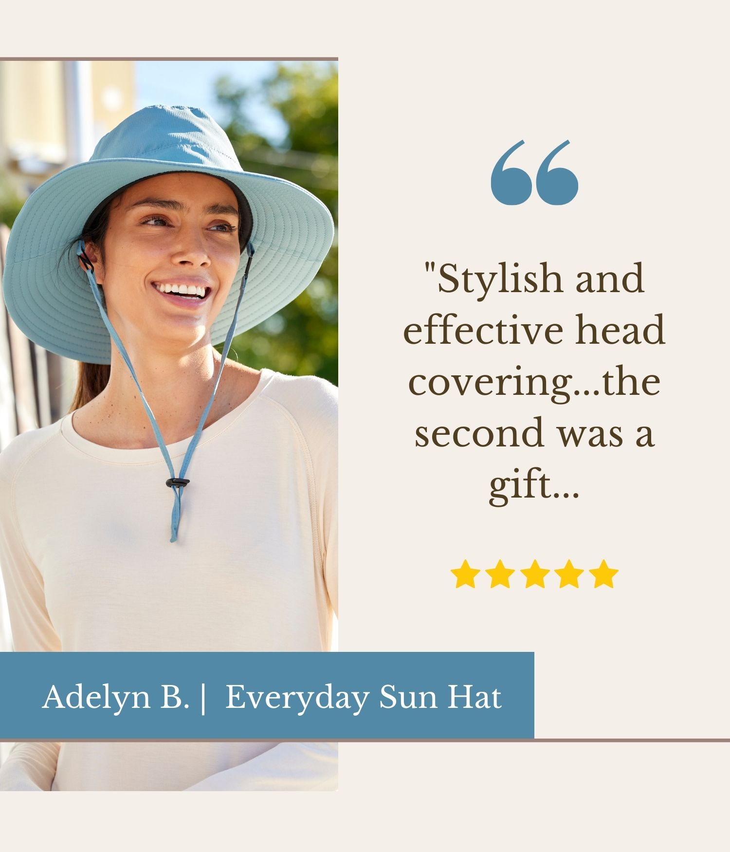 Hear why Adelyn (Our Customer) can't get enough of this sun hat