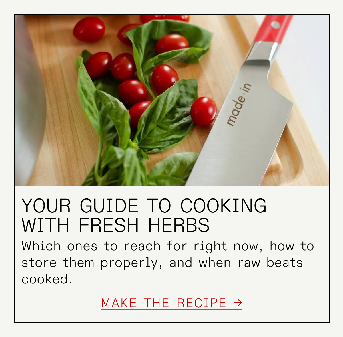  Your Guide to Cooking with Fresh Herbs -- Which ones to reach for right now, how to store them properly, and when raw beats cooked.