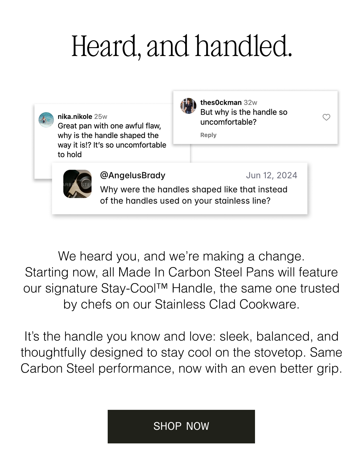 HEARD, AND HANDLED HEARD, AND HANDLED