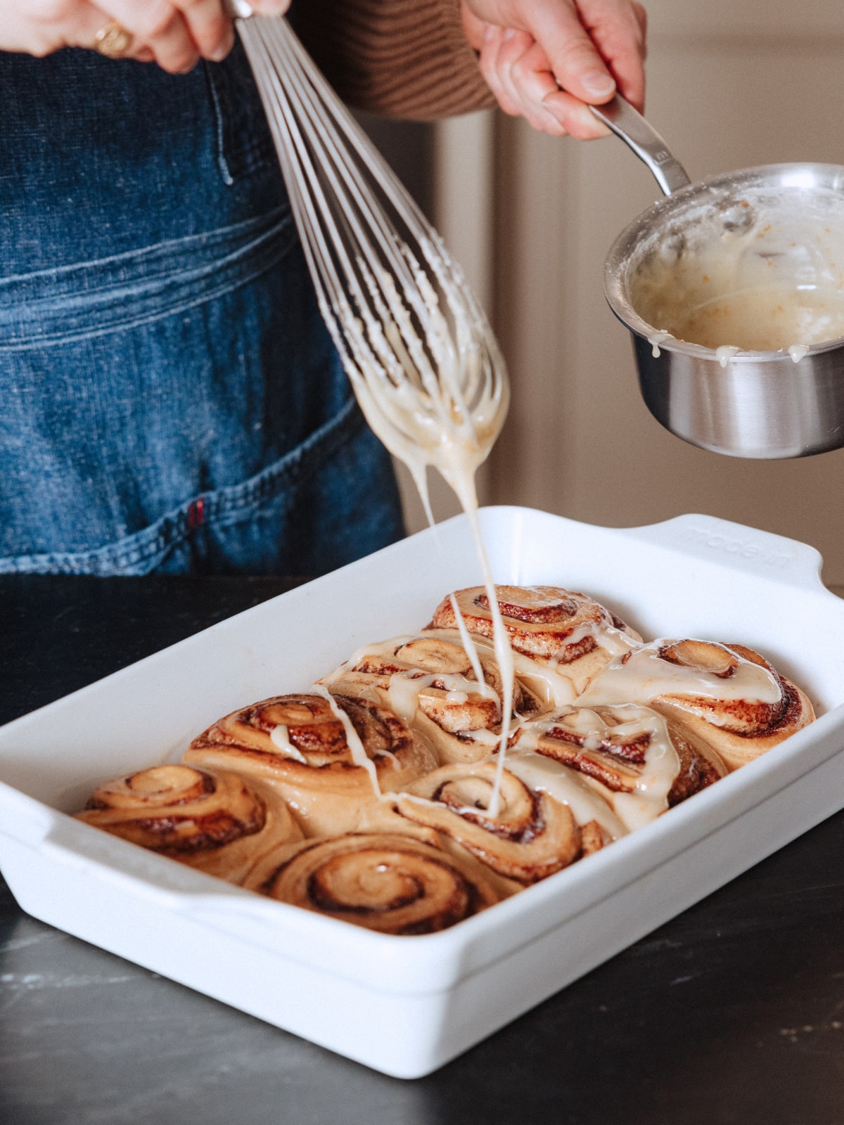Cinnamon rolls in Rectangle Baking Dish