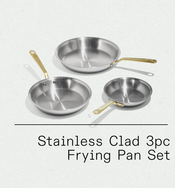 STAINLESS CLAD 3PC FRYING PAN SET