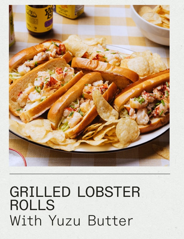 Grilled Lobster Rolls with Yuzu Butter