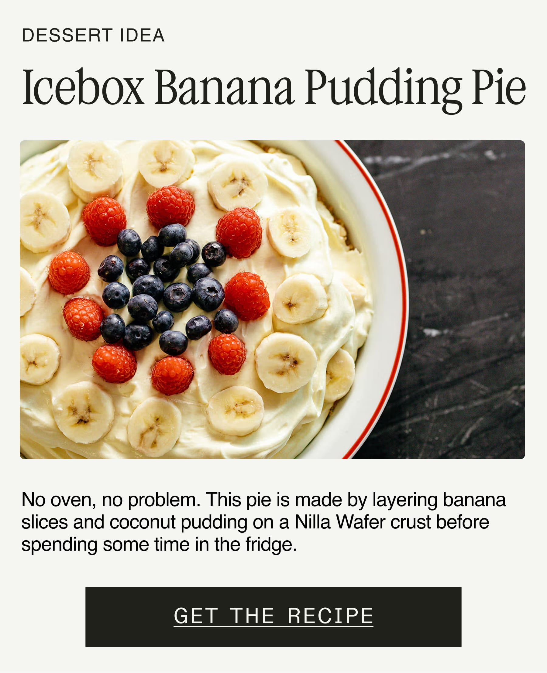 Get the Recipe | Icebox Banana Pudding Pie