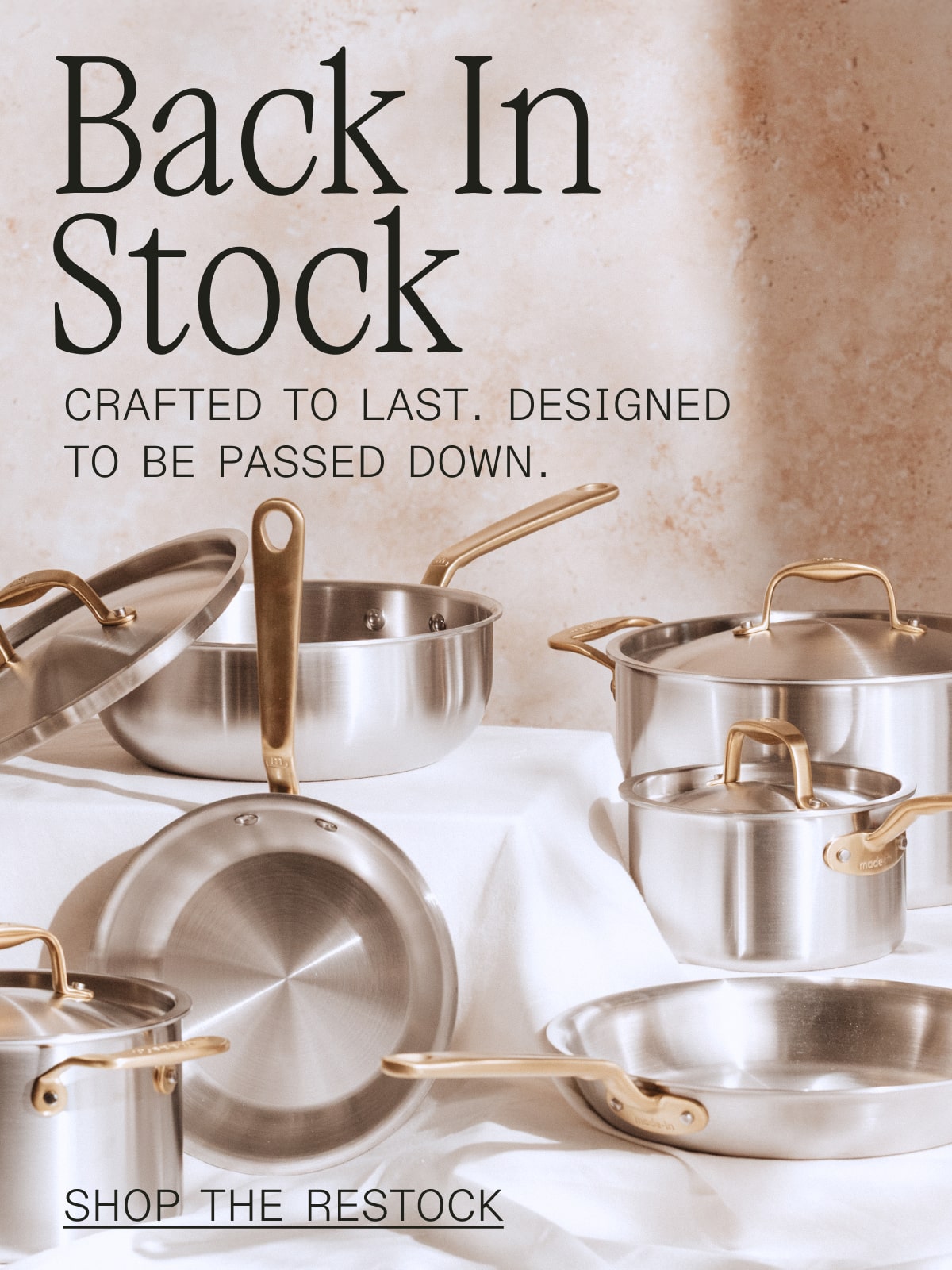 Back In Stock — Copy: Crafted to Last. Designed to Be Passed Down. — SHOP THE RESTOCK Back In Stock — Copy: Crafted to Last. Designed to Be Passed Down. — SHOP THE RESTOCK