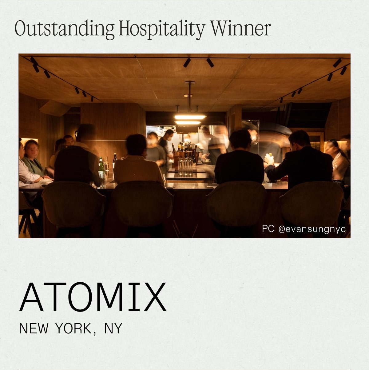 Outstanding Hospitality Winner