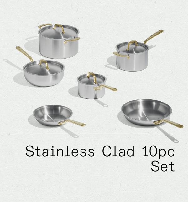 STAINLESS CLAD 10PC FRYING PAN SET