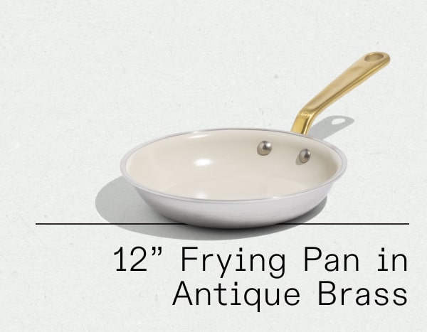 12” Frying Pan in Antique Brass