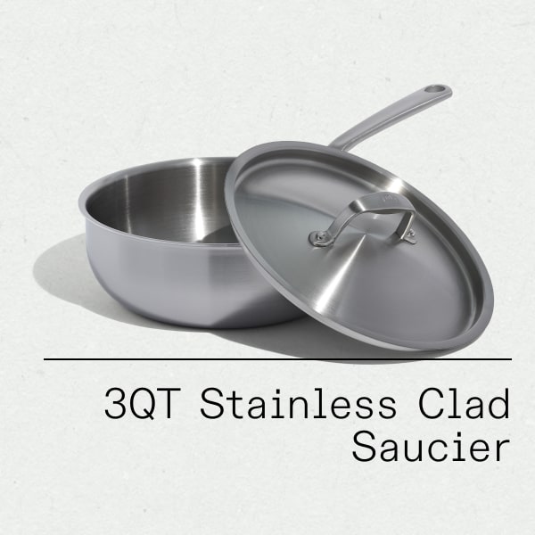 3QT Stainless Clad Saucier 3QT Stainless Clad Saucier