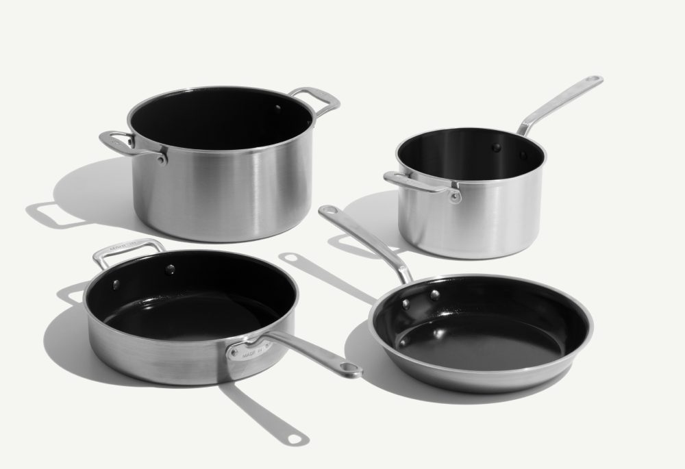 CeramiClad Obsidian Black 7-piece cookware set