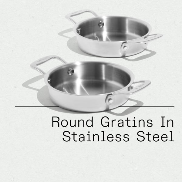 Round Gratins in Stainless Steel