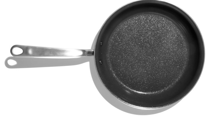 Black CeramiClad non stick frying pan with stainless steel handle