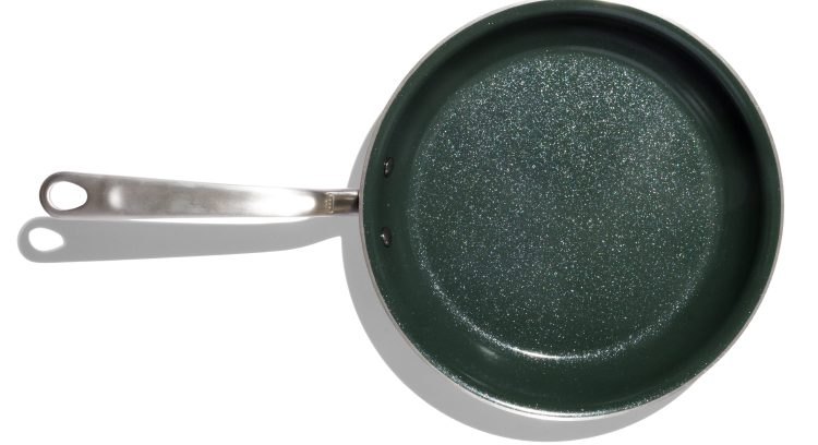 Willow Green CeramiClad non stick frying pan with stainless steel handle