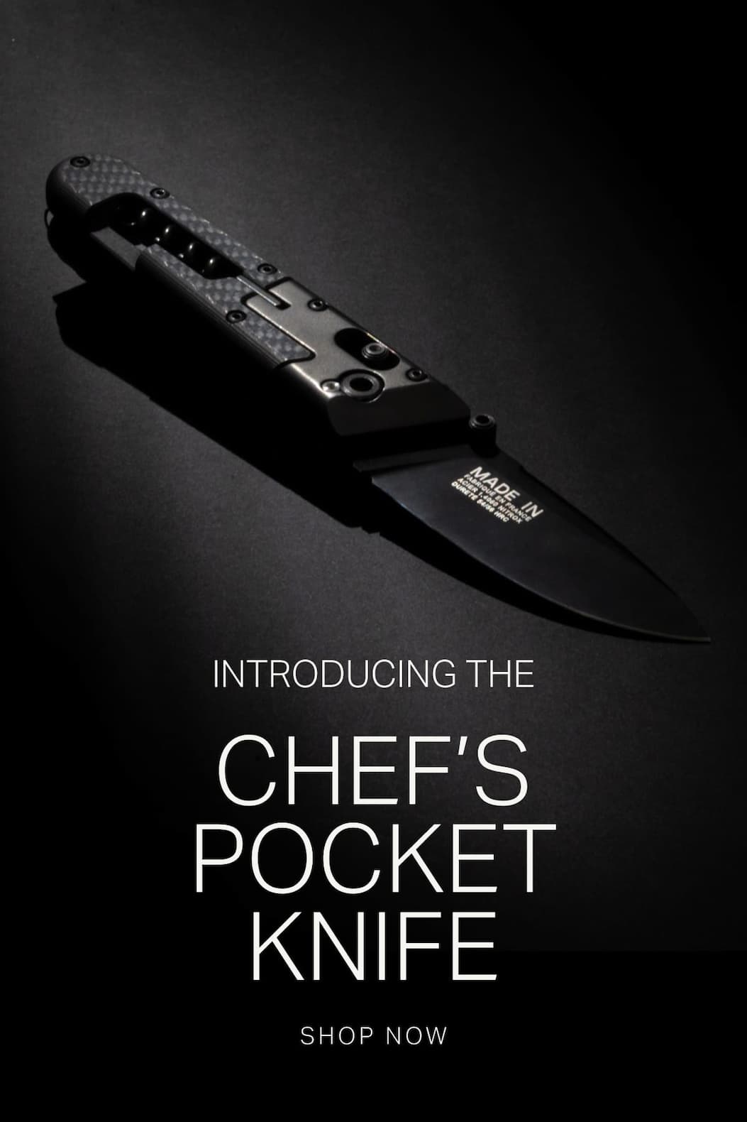 Introducing the Chef's Pocket Knife. Shop Now