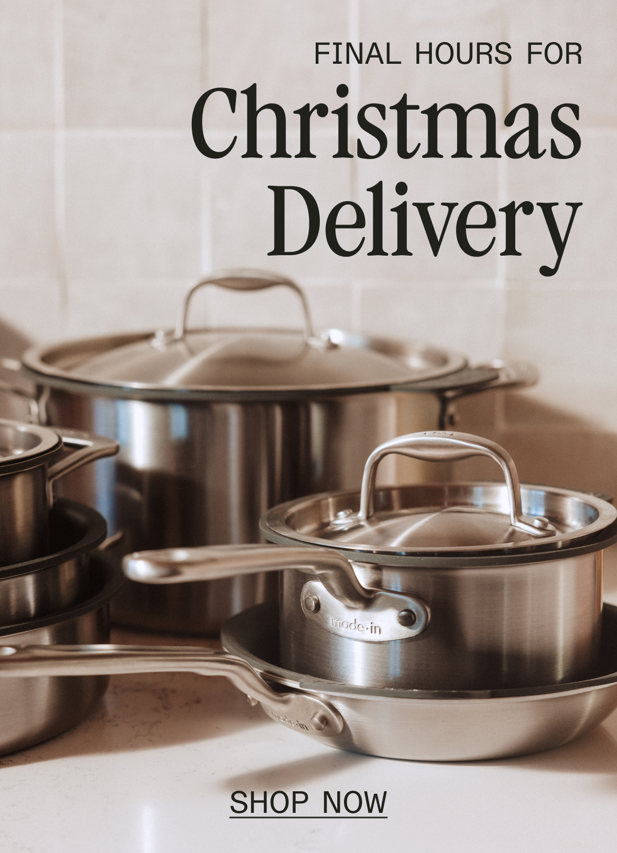 Last Chance for Christmas Delivery. Shop Now