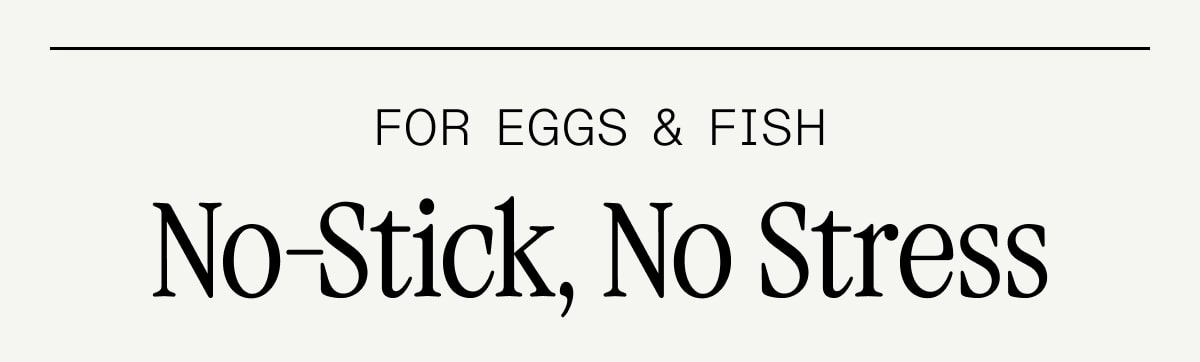 For Eggs & Fish: No-Stick, No Stress