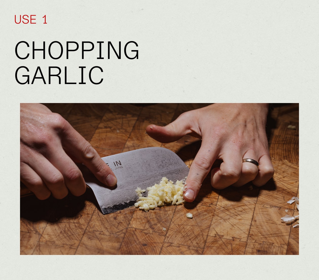 Use 1 - Chopping Garlic