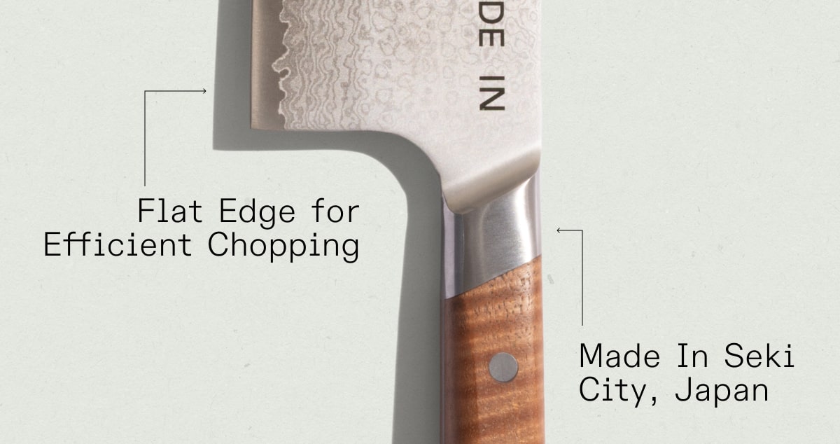 Flat Edge for Efficient Chopping, Made In Seki City, Japan