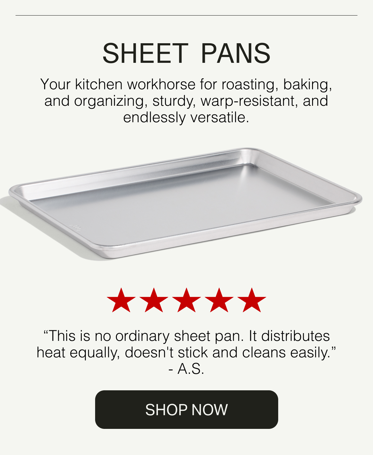 SHEET PANS - SHOP NOW