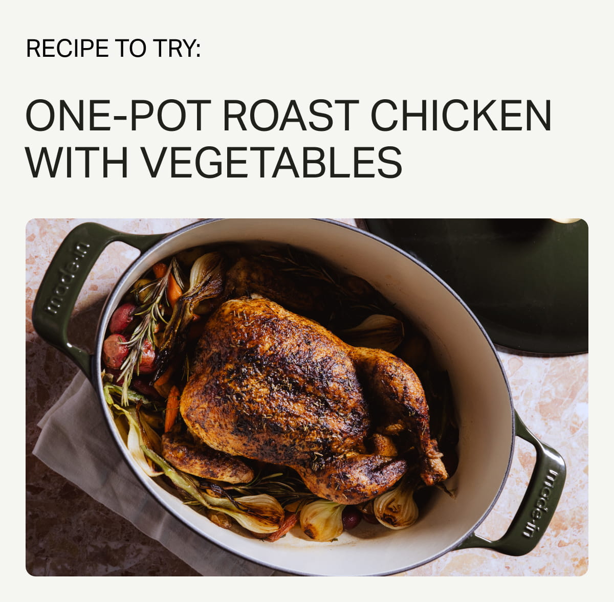 Recipe to Try: One-Pot Roast Chicken with Vegetables