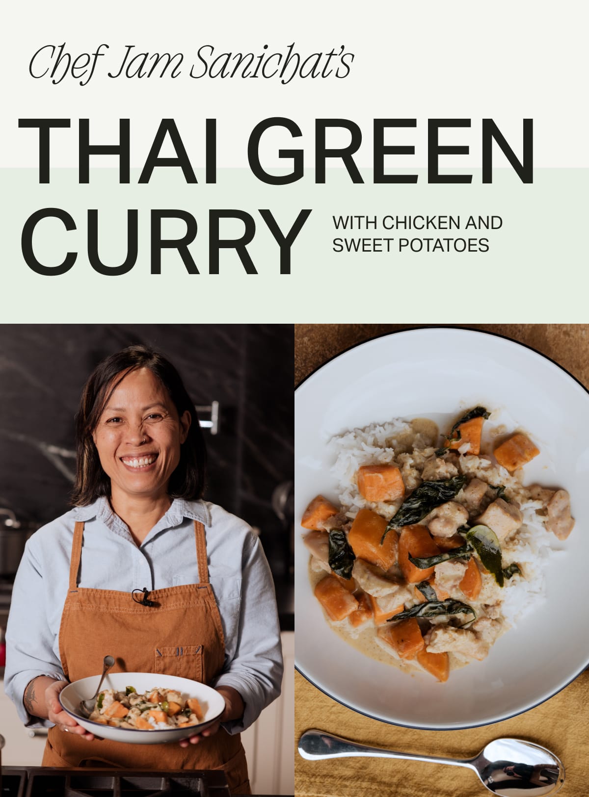 Chef Jam Sanichat's Thai Green Curry With Chicken And Sweet Potatoes