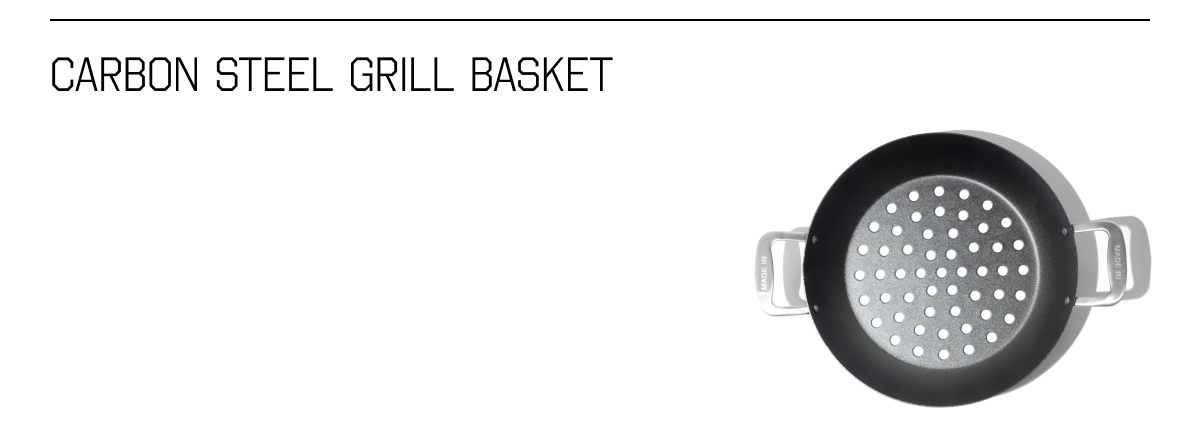 Carbon steel grill basket