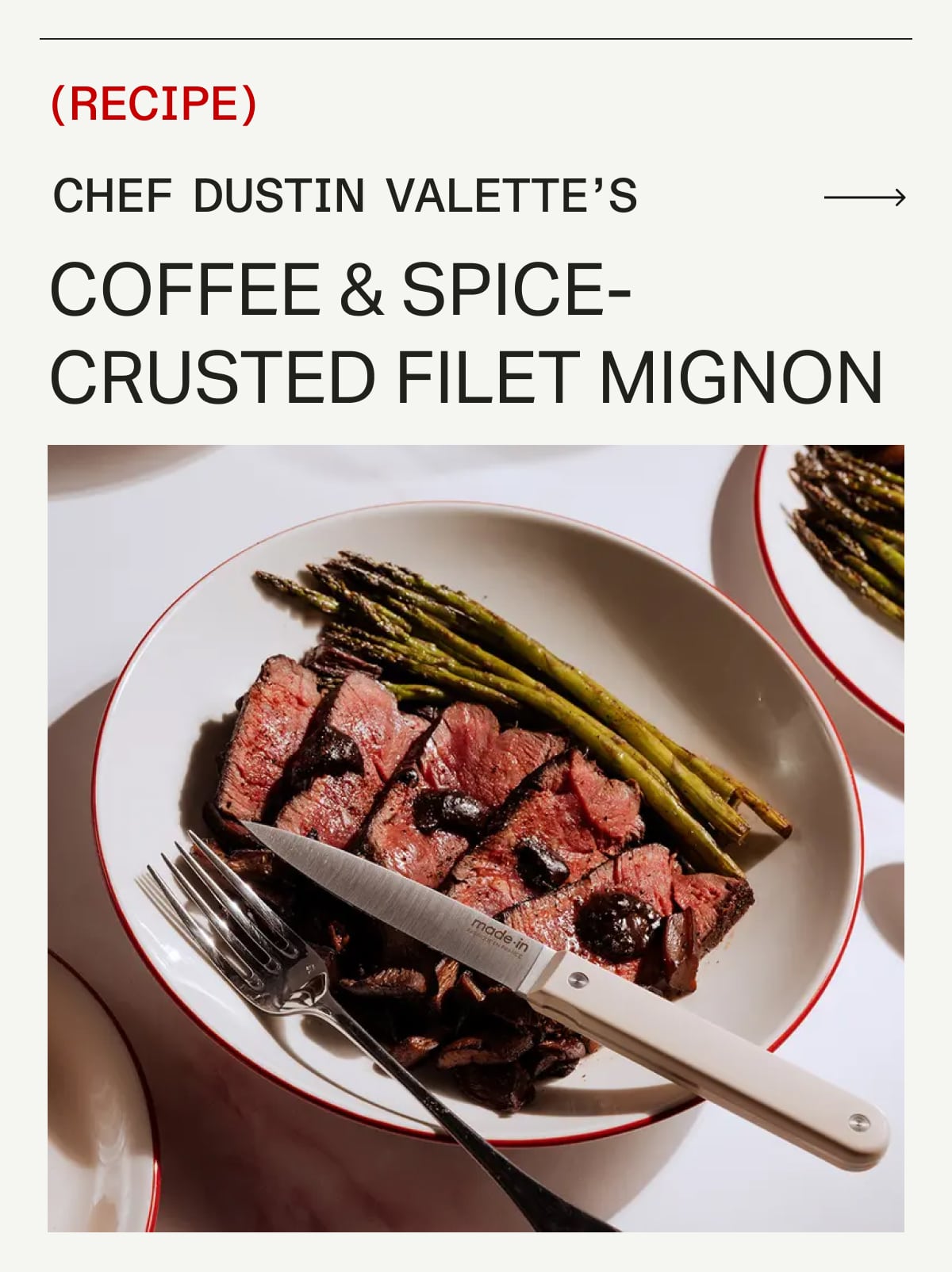 Chef Dustin Valette's Coffee & Spcie-Crusted Filet Mignon
